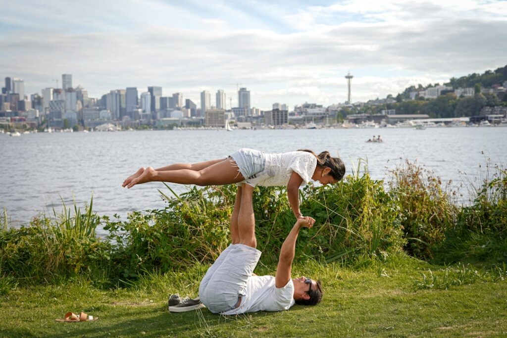 Photo Yoga in the park